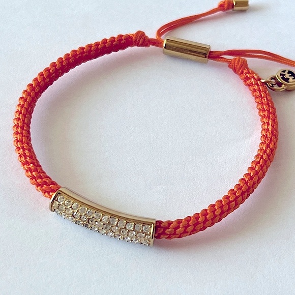 🧡 Michael Kors Macrame Friendship Gold Tone Bracelet - Picture 5 of 13